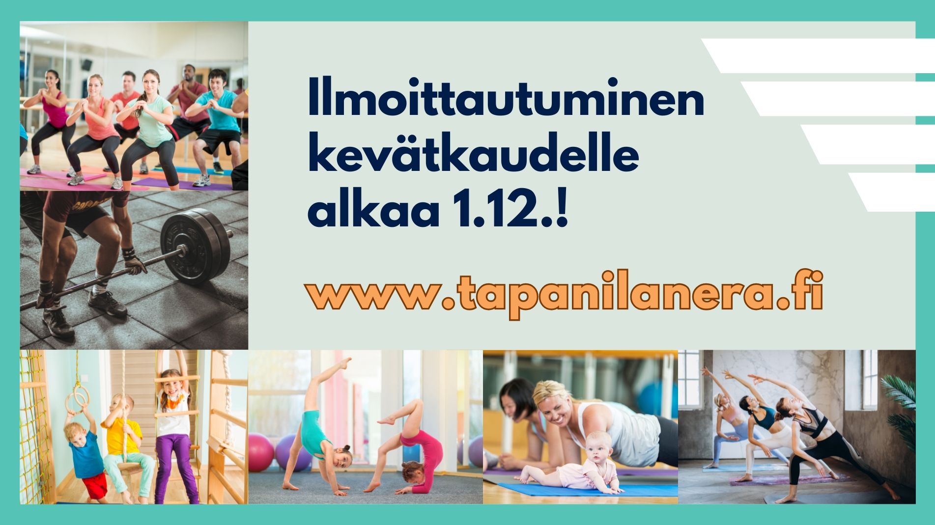 ILMOITTAUTUMINEN KEVÄTKAUDELLE 2026 ALKAA 1.12.!